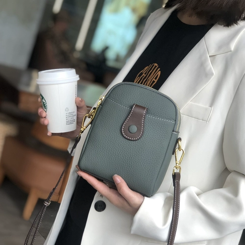 Кожаная небольшая сумка, сумка через плечо, модная сумка для телефона, воловья кожа, городской стиль, из натуральной кожи