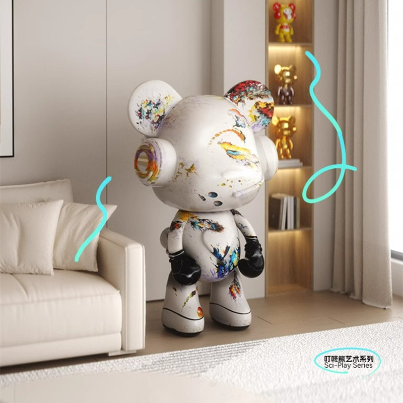 【官方正品】叮咚熊客厅落地摆件大家居电视柜酒柜旁轻奢暴力熊运,家居饰品,落地摆件,淘宝优惠券,粉丝福利购,淘宝优惠卷