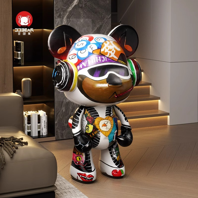 【官方正品】叮咚熊客厅装饰落地摆件轻奢K-BO乔迁新居礼品暴力熊