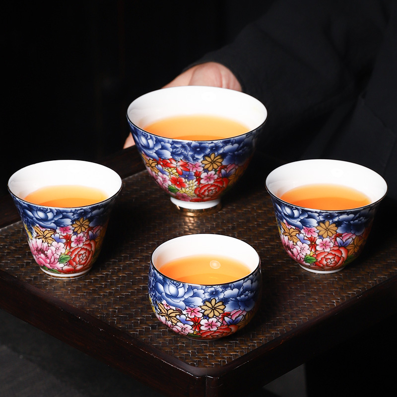 陶瓷珐琅彩茶盏主人杯德化