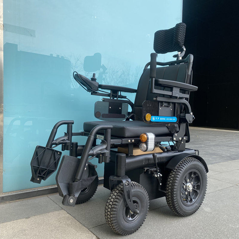 伊凯电动轮椅磨砂黑62重型越野型车智能残疾人轮椅老人瘫痪代步车
