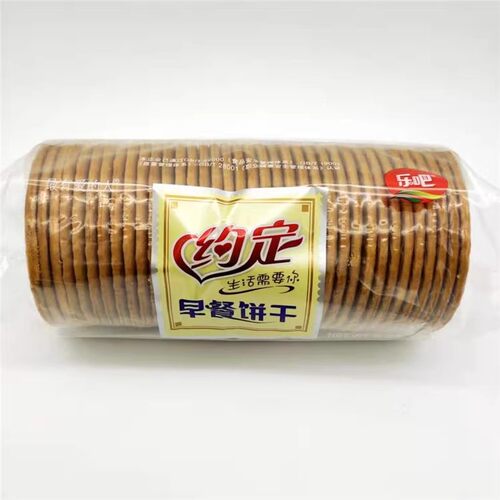 乐吧约定早餐饼干大圆饼干500g东北圆形老式怀旧饼干一斤装