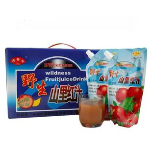 怡香碧野生山里红果汁（果肉）饮料山楂果汁600ml/袋辽宁特产整箱