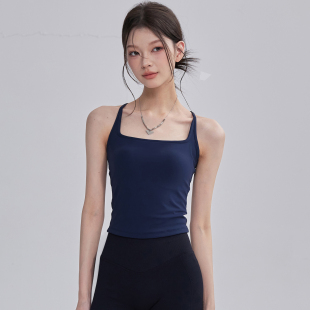 2026新款瑜伽服女含胸垫运动背心防震跑步普拉提健身吊带美背上衣