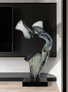 透明树脂雕塑抽象艺术摆件酒店售楼处家居玄关大型落地装饰工艺品