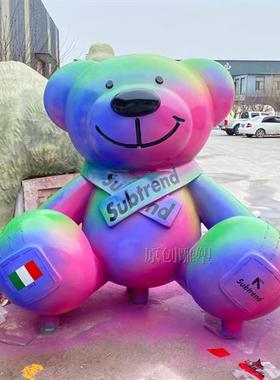 玻璃钢雕塑定制动物暴力熊卡通人物吉祥物户外大型落地景观摆件