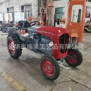 定制手扶拖拉机模型老式 犁地翻土农用旋耕机拖拉机摆件