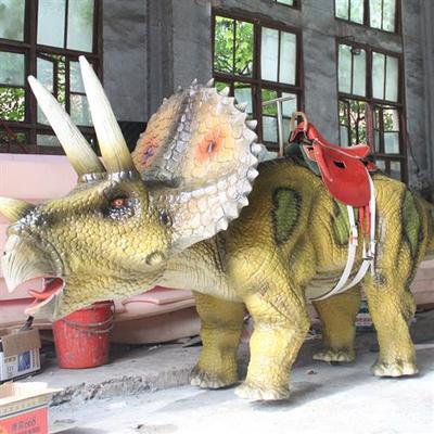 大型仿真恐龙可行走硅胶电动机械会叫儿童骑乘游乐园公园设施恐龙