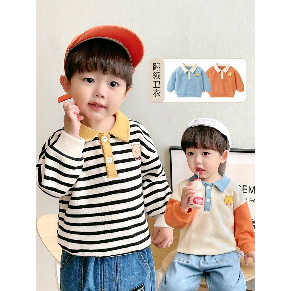 婴儿衣服休闲翻领卫衣春装春秋儿童男童女宝宝童装上衣外穿Y7549,童装/婴儿装/亲子装,儿童POLO衫,淘宝优惠券,粉丝福利购,淘宝优惠卷