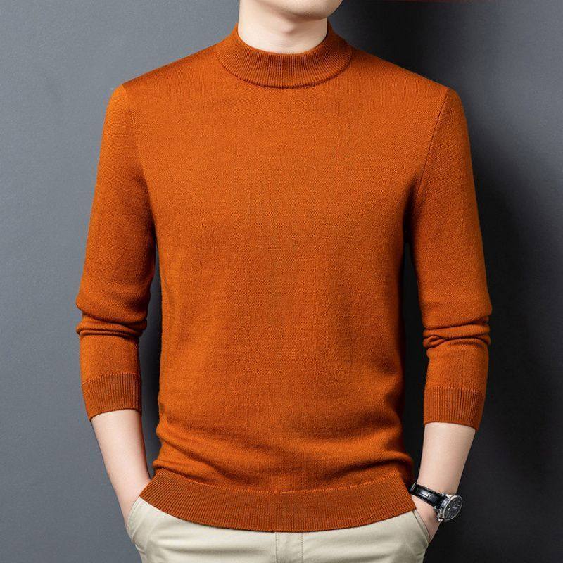 秋冬新款男装长袖加厚精纺羊毛衫男士保暖休闲针织打底衫,男装,羊绒套衫,淘宝优惠券,粉丝福利购,淘宝优惠卷