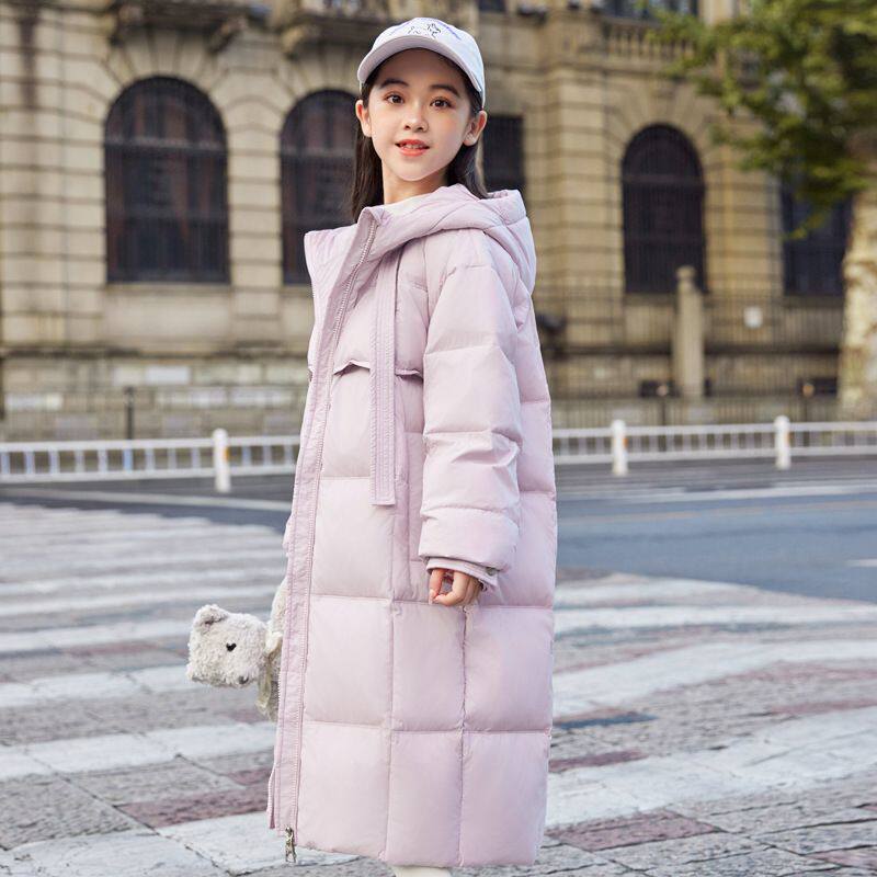 男童女童羽绒服中长款儿童2025年新款韩版加厚洋气男孩保暖中大童