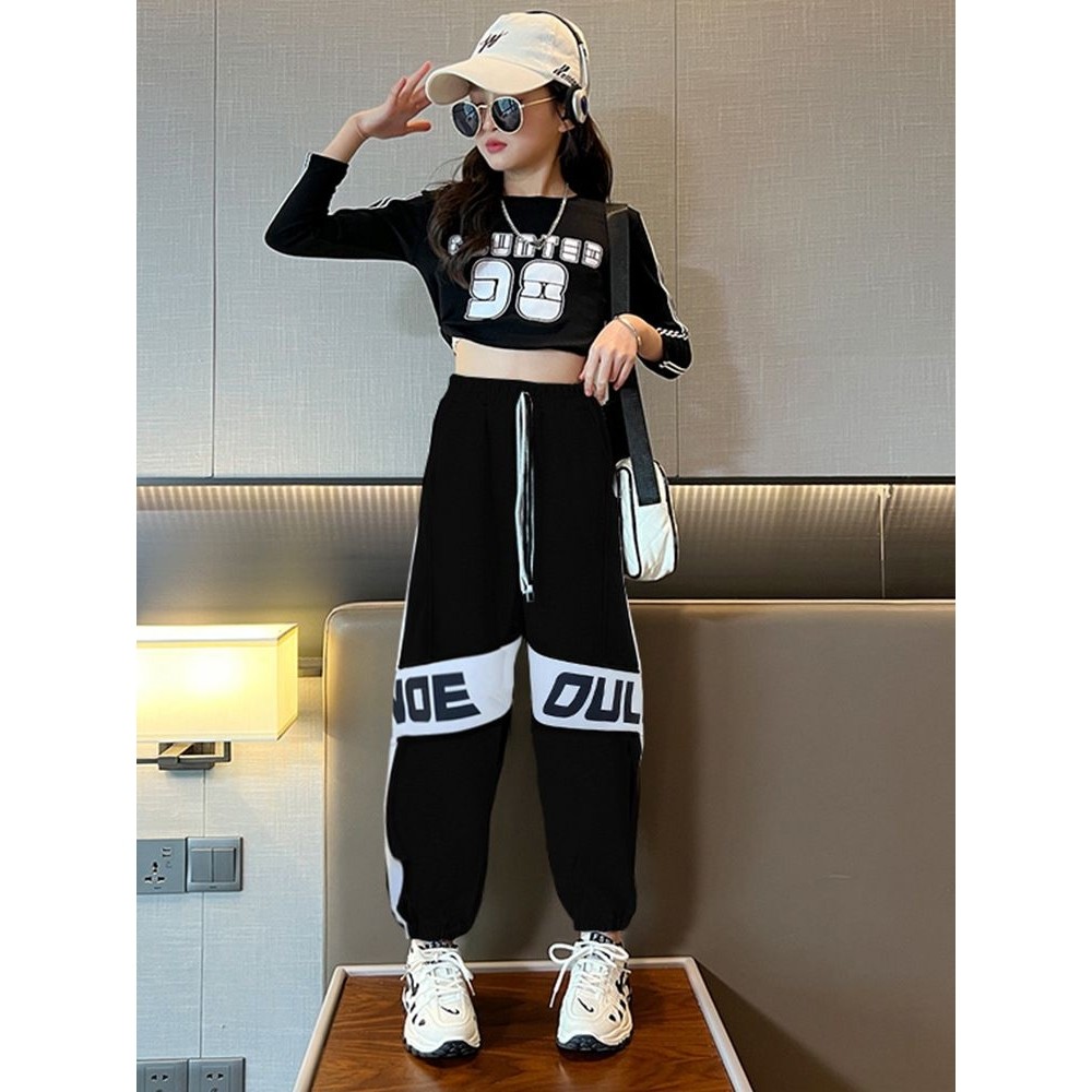 女童薄款裤子春秋款2025儿童学生个性街舞长裤中大童帅气卫裤潮流,童装/婴儿装/亲子装,儿童运动裤,淘宝优惠券,粉丝福利购,淘宝优惠卷