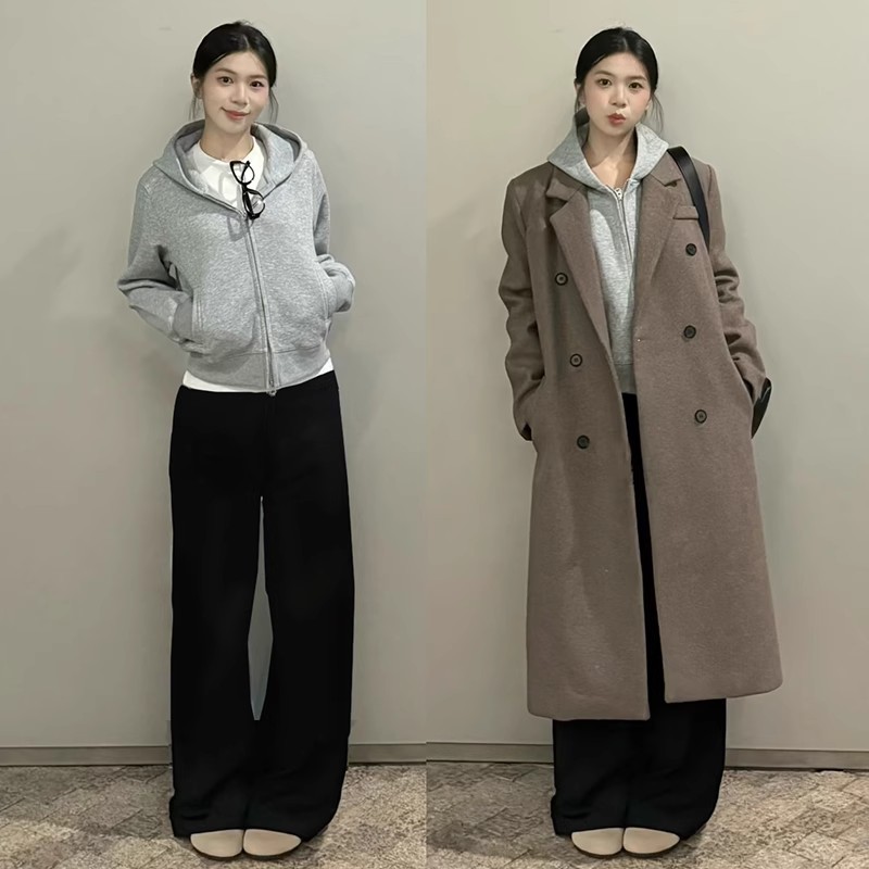 短款卫衣外套女春秋2025新款小个子秋冬大衣内搭正肩拉链开衫上衣