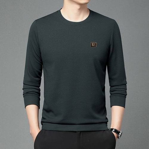 新款男士长袖卫衣休闲百搭男装时尚体恤圆领长袖上衣男打底衫