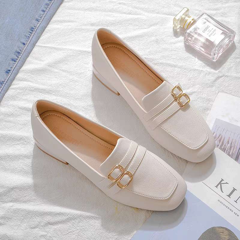 乐福鞋2025新款豆豆鞋女夏季软底一脚蹬女鞋不累脚晚晚风粗跟单鞋