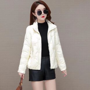 反季新款时尚冬季轻薄羽绒服女短款小个子白鸭绒韩版外套修身潮流
