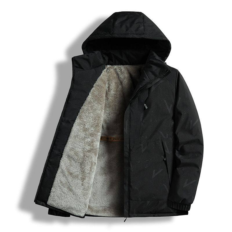 冲锋衣棉衣男士外套秋冬季加绒加厚款保暖棉袄冬装防风防水棉服男