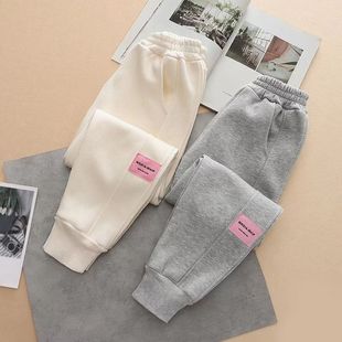 女童裤子春秋外穿宽松儿童休闲裤子女中大童运动卫裤洋气新款