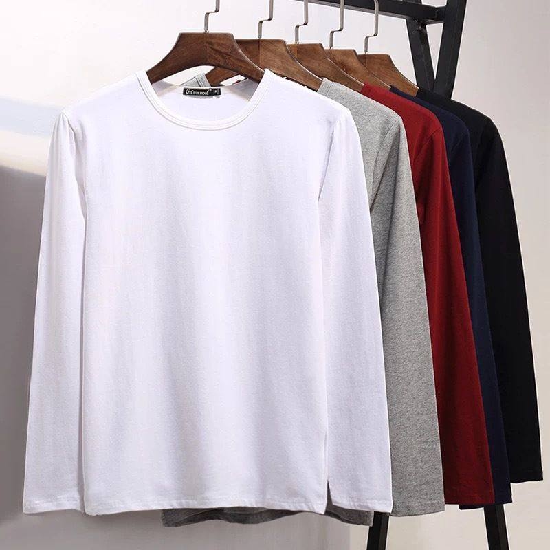 打底衫男长袖t恤内搭新款春夏季圆领秋衣纯色上衣体恤