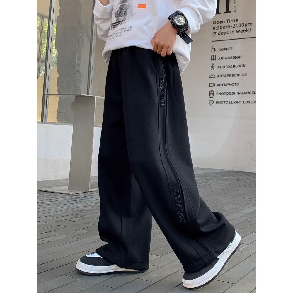 男童休闲裤子春秋季2025新款儿童运动阔腿长裤中大童春装卫裤童装