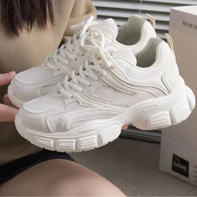 春季女鞋2025新款老爹鞋小脚女生专属松糕鞋时尚ins风休闲鞋透气