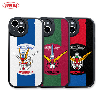 命运高达手机壳强袭自由15Promax机动战士ip16E全包边mate70无限正义RENO动漫iQOO12米15 P70荣耀200皮纹软壳