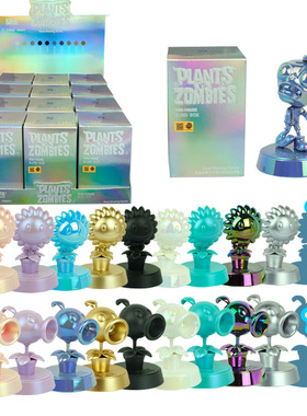 正版植物大战僵尸盲盒摇头公仔豌豆向日葵僵尸手办摆件儿童礼物