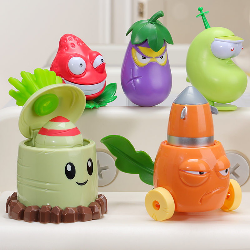 胡萝卜导弹车植物大战僵尸玩具的导弹萝卜激光豆新款茄子忍者单个