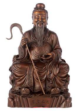 太上老君像黄铜摆件家居佛堂供奉太上老君铜像道德天尊办公室摆设