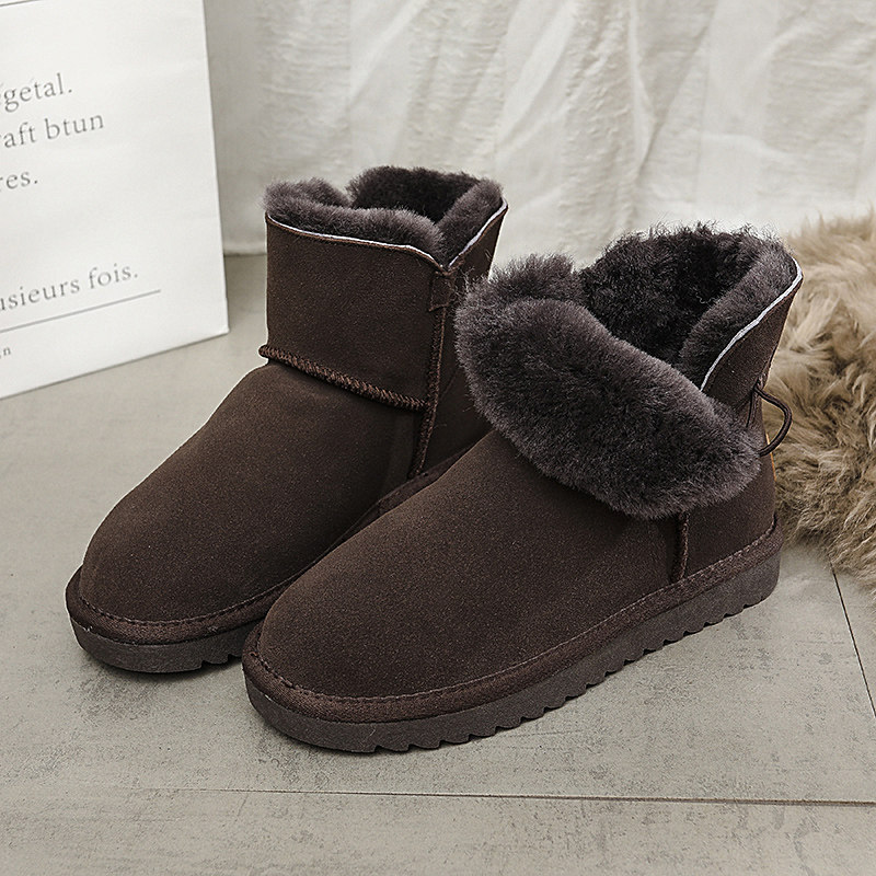 雪地靴女短筒短靴加厚防滑棉鞋