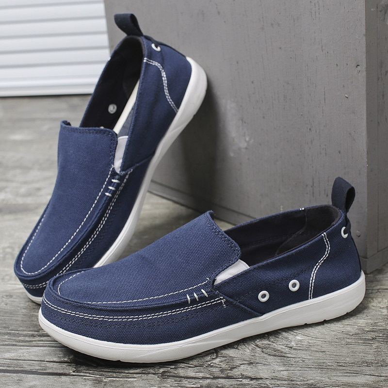 帆布鞋男夏季一脚蹬休闲