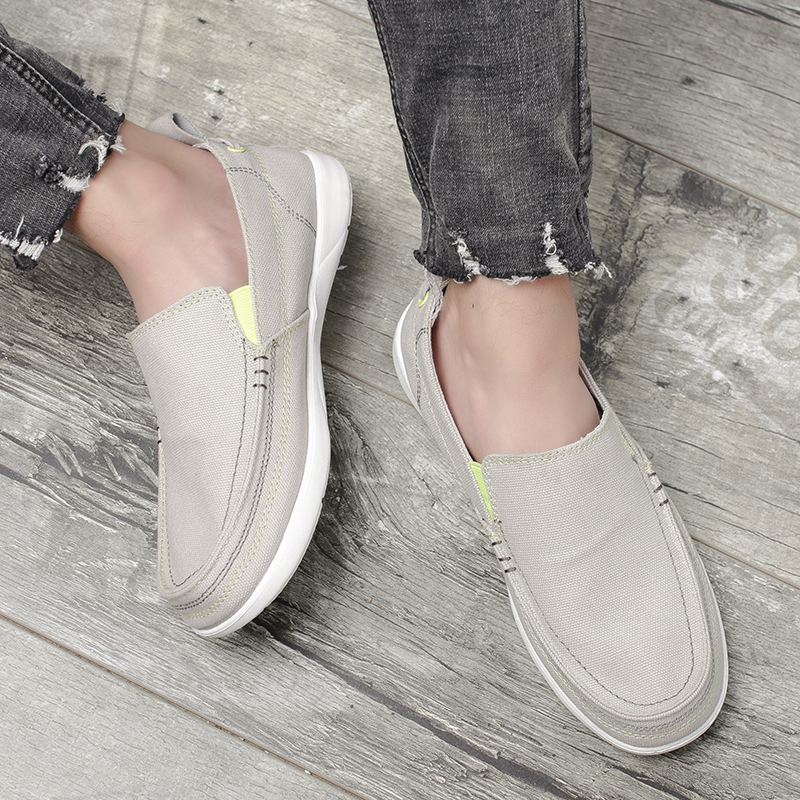 外贸男士一脚蹬老北京布鞋工作鞋