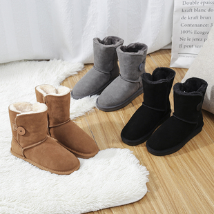 aoggh2024年新款 女靴子АUGGН 雪地靴女加绒加厚保暖防滑真皮棉鞋