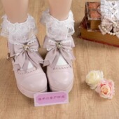 扣鞋 日系手作基础款 鞋 厚底鞋 夹jk天蕾系量产型 爱心水钻花边制服鞋