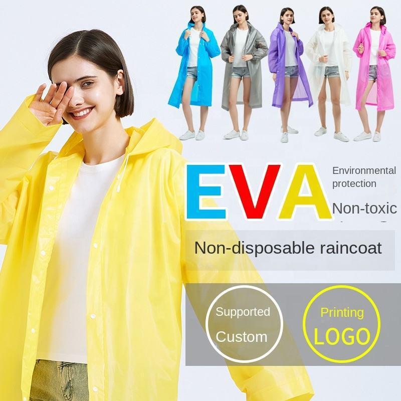 Eva Raincoat Waterproof Raincoat Reusable Poncho