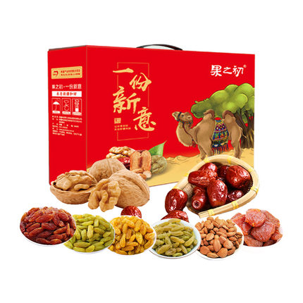 新疆和田果之初一份新意干果大礼包10款坚果实惠装2268g/盒包邮