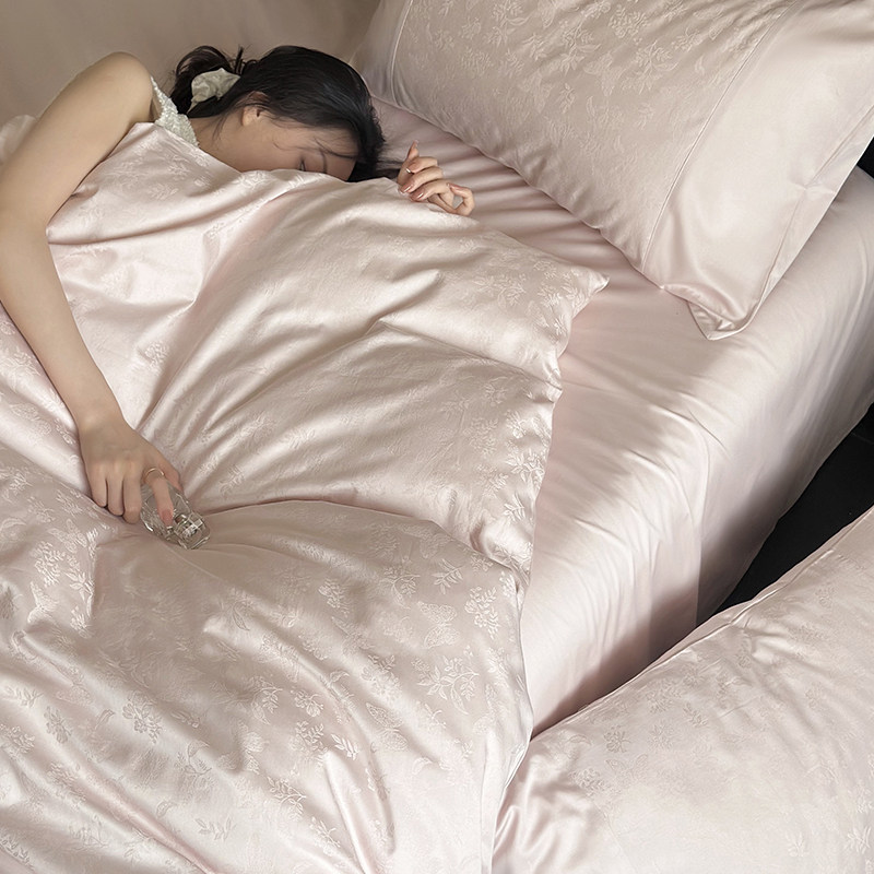 ROLAND LIVE高级感100长绒棉床上四件套全棉纯棉提花轻奢被套床单