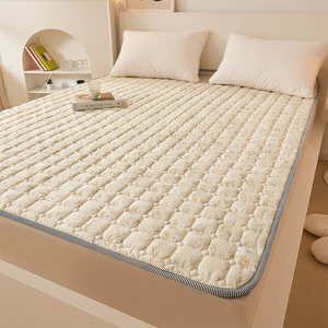 罗兰家纺抗菌可洗纯棉床褥子防滑