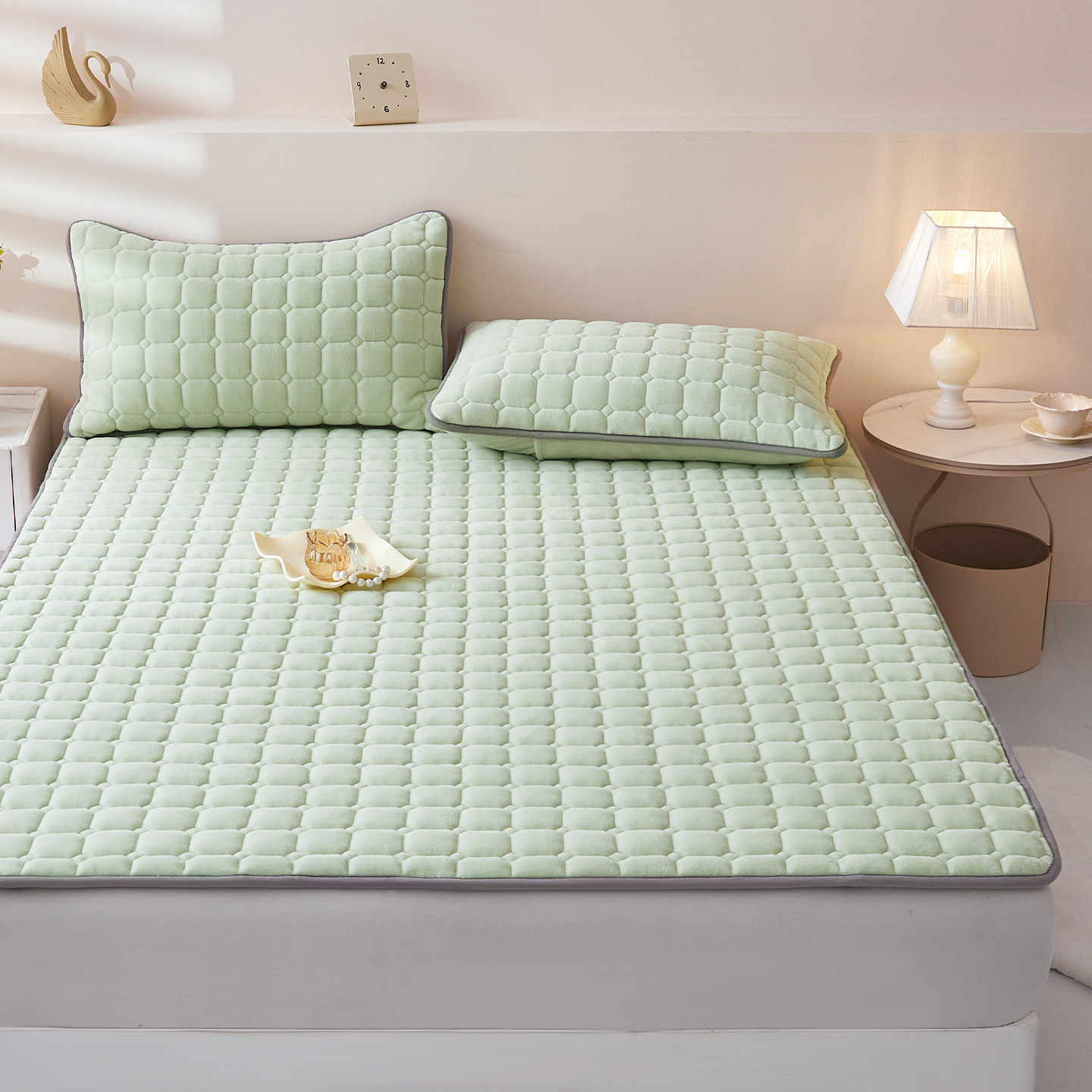 罗兰家纺保暖家用宝宝绒床褥垫