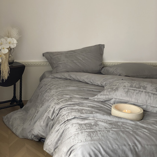 被罩床上用品 100全棉色织提花四件套纯棉四季 ROLAND LIVE轻奢中式