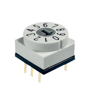 韩国原装旋转编码开关数字插件拨码开关档位调节波段开关10档调节