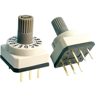 韩国进口DIP旋转编码开关8421数字插件拨码开关IP67防水16档调节