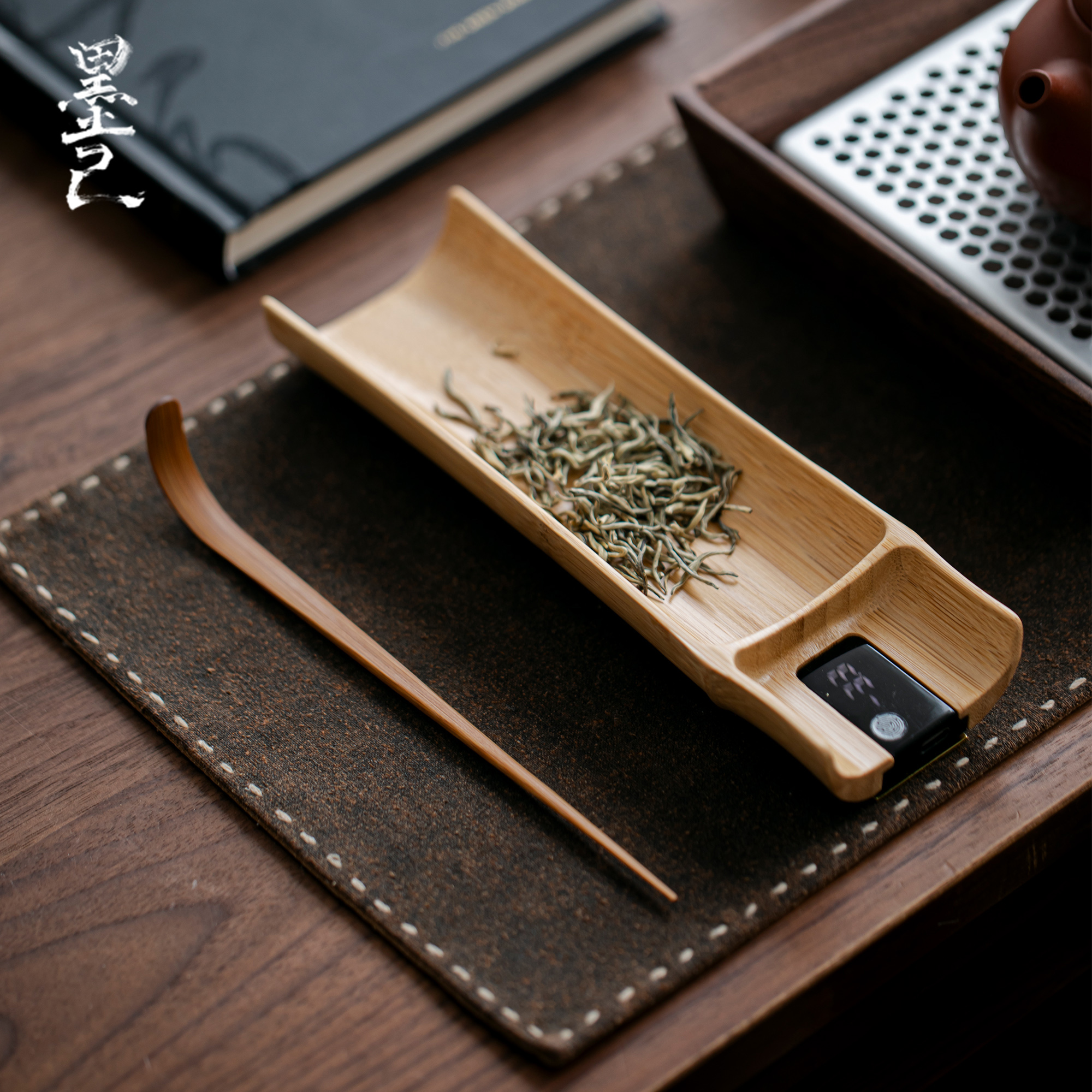 墨己天然原竹子便携电子秤