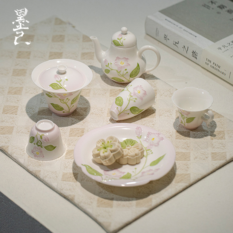 墨己纯手绘绯紫映晨系列