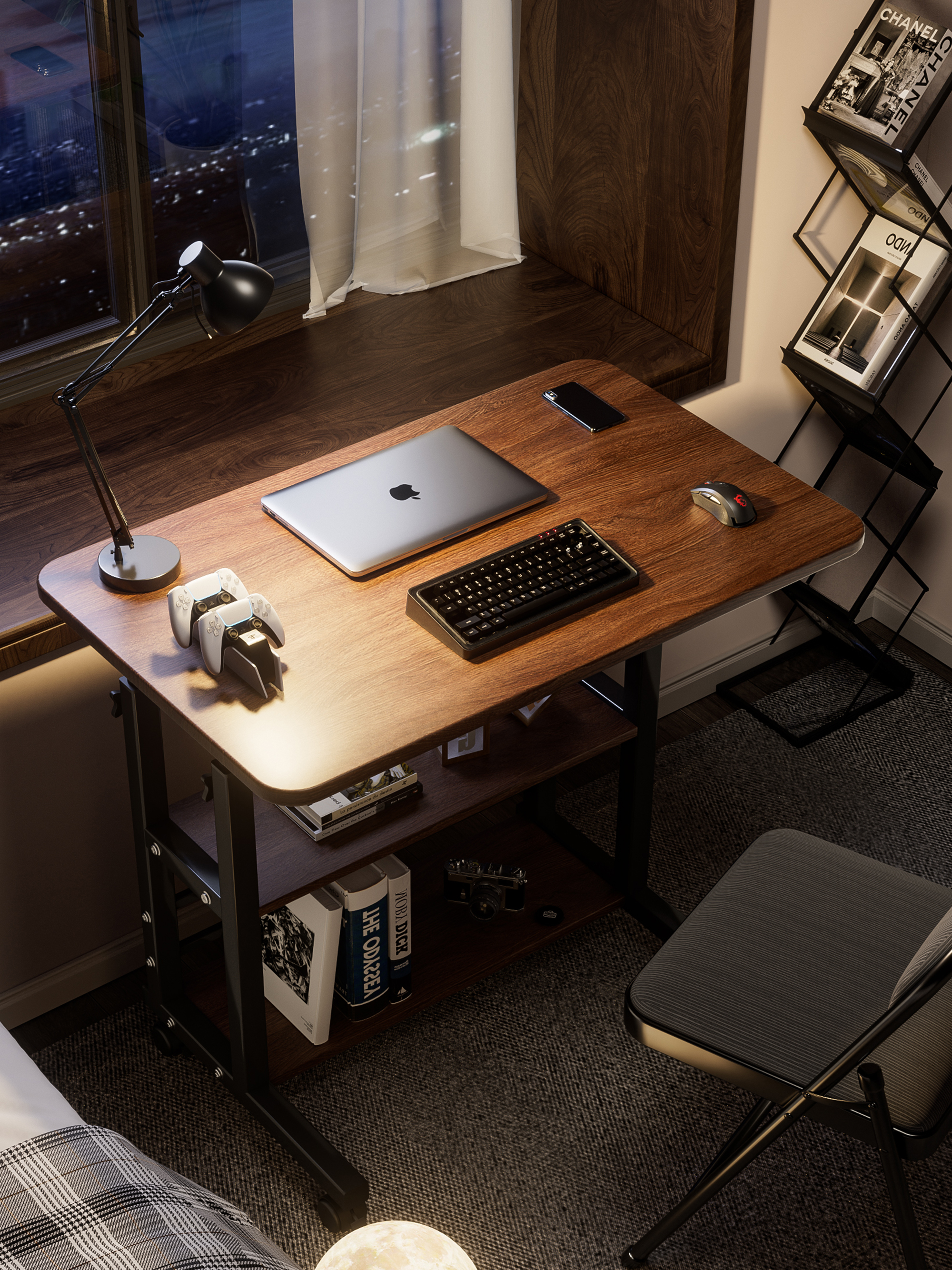 床边桌可移动升降电脑桌客厅沙发边几折叠桌书桌家用卧室床头学习