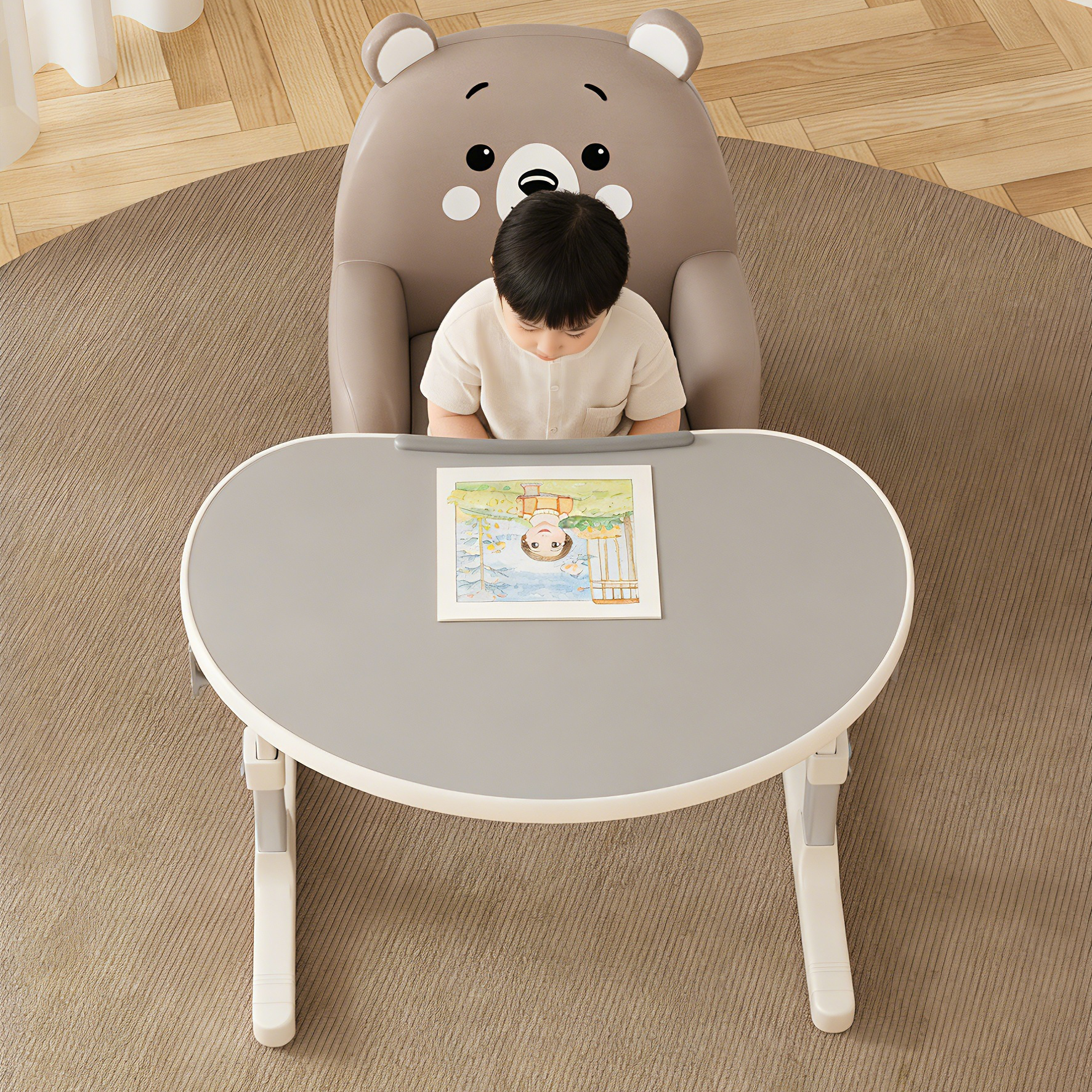 床上小桌子学习桌可折叠升降电脑桌书桌宿舍学生写字床用家用卧室坐地飘窗懒人笔记本电脑支架大号办公小桌板