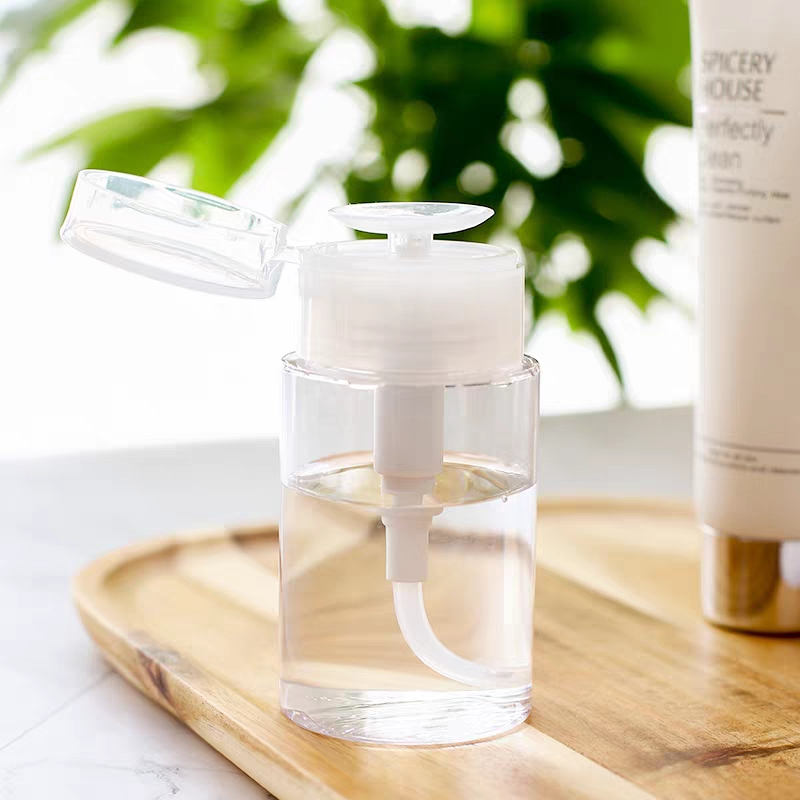 便携卸妆水压取瓶卸甲水按压式分装瓶美甲专用爽肤水化妆品空瓶子