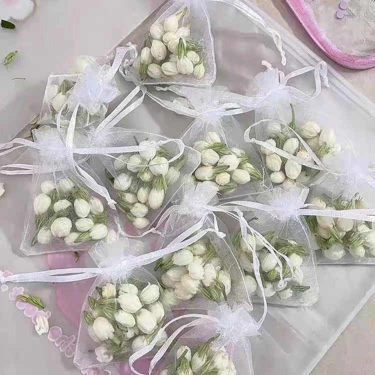 茉莉花网纱袋束口袋透气花瓣箱包袋抽绳礼品袋喜糖伴手礼包装袋