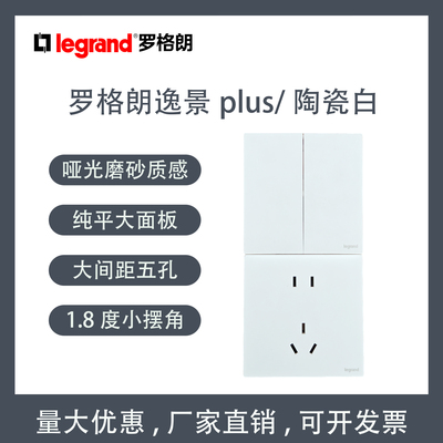 罗格朗逸景plus白色86开关插座