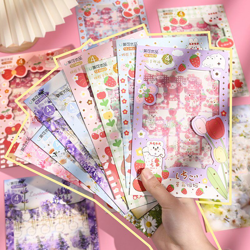 手账贴纸ins风卡通可爱少女心手账贴儿童小女孩漂亮贴纸便宜高颜